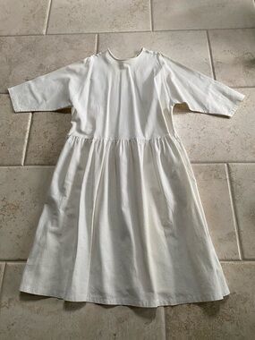 April Meets October Off White/Ecru Midi Dress Drop Waist Size Large